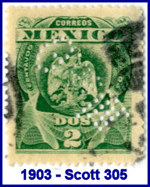 Michoacan 1903 perfin